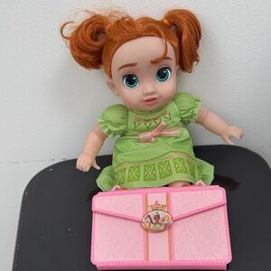 Disney Baby Doll with Green Dress and Pink Purse – Soft Play Doll